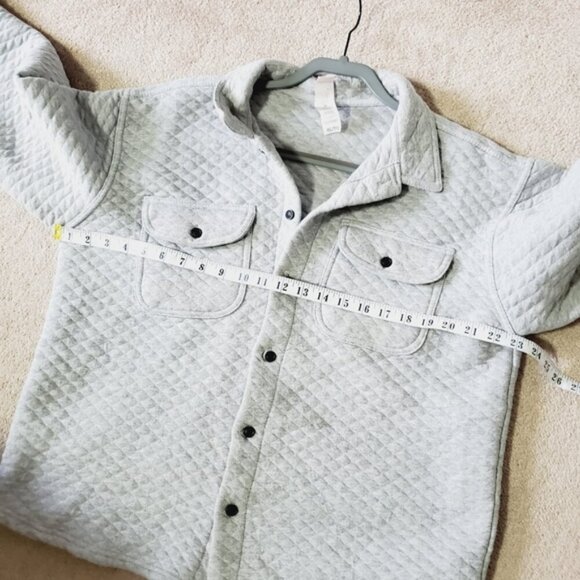 Fleece Factory Mens Nantucket Quilted Dark Grey Jacket Shacket XL Outdoor Hiking - Picture 5 of 8